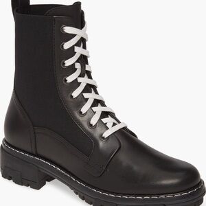 Rag & Bone Black and White Combat Boots